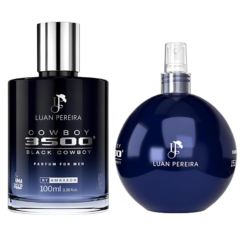 Kit Perfume e Body Splash Masculino Cowboy 3500 Day Luan Pereira Amaxxon