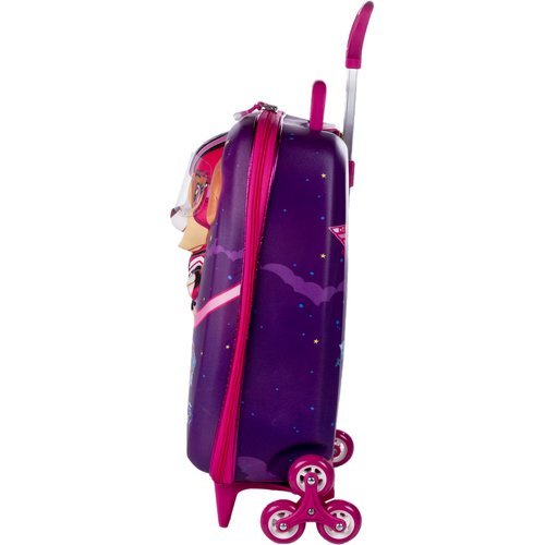Mala Infantil Rodinhas Personagem 3D Mochila Viagem Criança Roxa Patrulha Canina