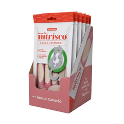 Caixa de Petisco para Gatos Snack Cremoso Nutrisco Sabor Atum e Camarão 56g com 48 sachês