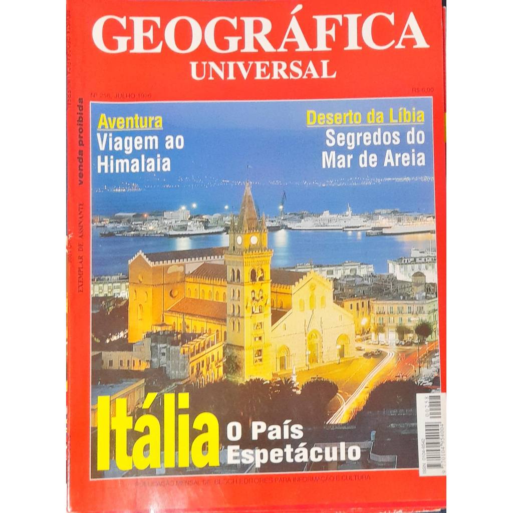 Revista Geográfica Universal nª 258 Julho 1996 Itália de Bloch
