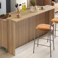 Painel Ilha Ripado Canelado 200Cm 100% Mdf Nature