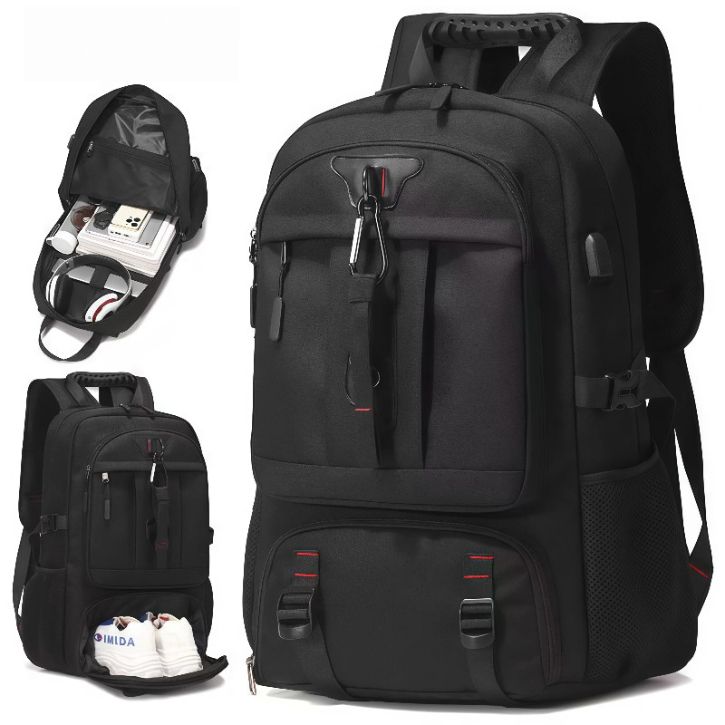 WALCOS Mochila masculina impermeável de grande capacidade de 80 litros, mala de viagem