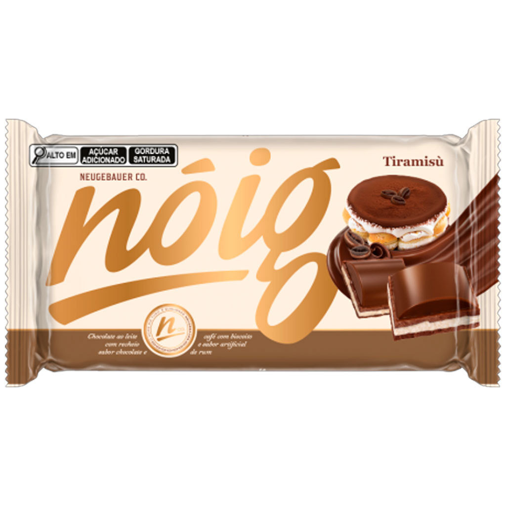 Tablete de Chocolate Recheado Nóig Tiramisù 70g - Neugebauer