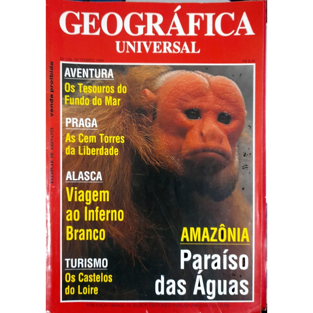 Revista Geográfica Universal nº 236 Setembro 1994 Amazônia de Bloch 7992594