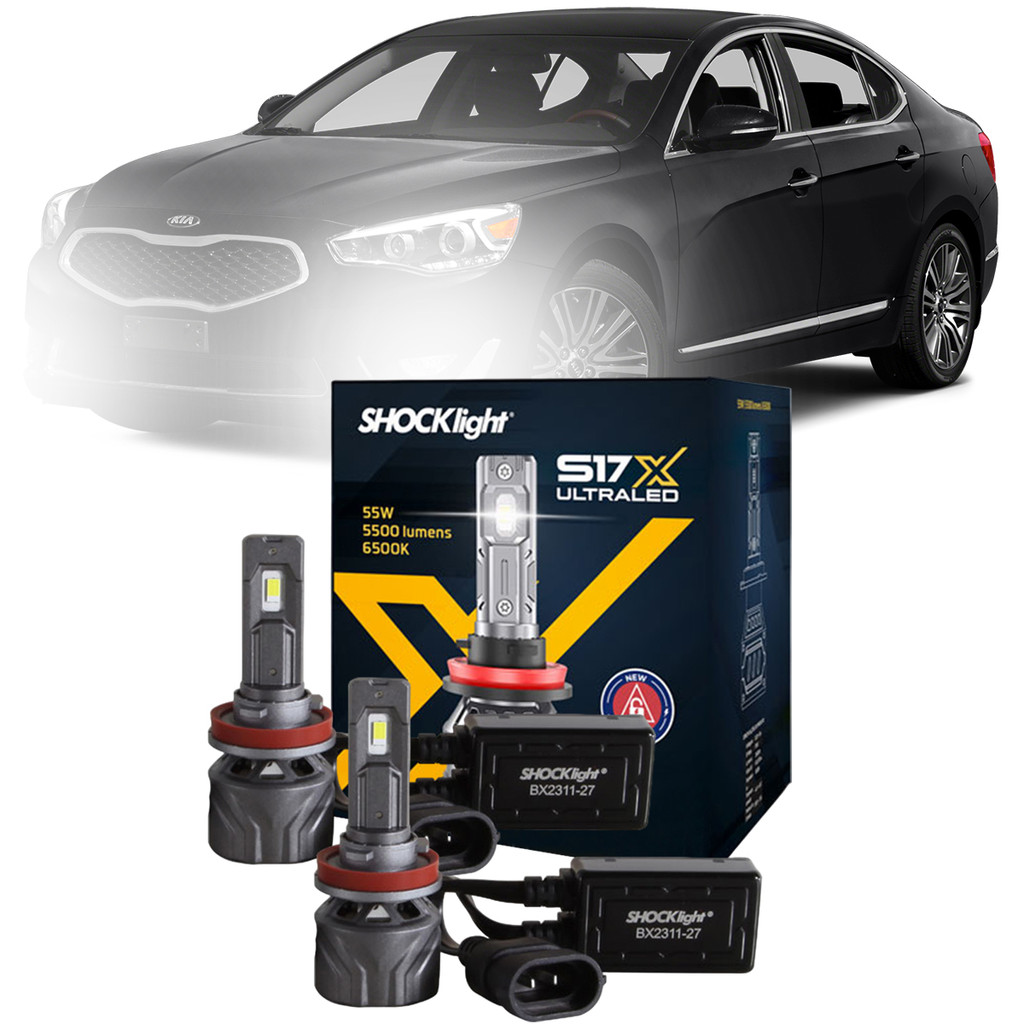 Kit Lampadas Ultra LED S17x Anti Erro Painel Kia Cadenza 2010 2011 2012 2013 2014 2015 2016 Farol de Milha