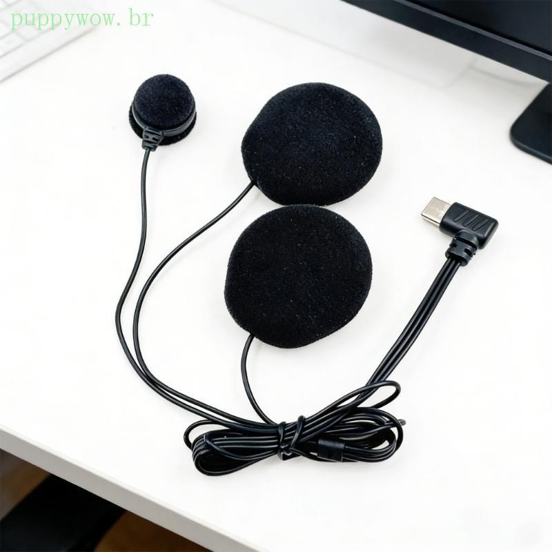 Fone Ouvido Para Capacete Motor Facial PUP Type C Cancelamento Ruído Digital Carregamento