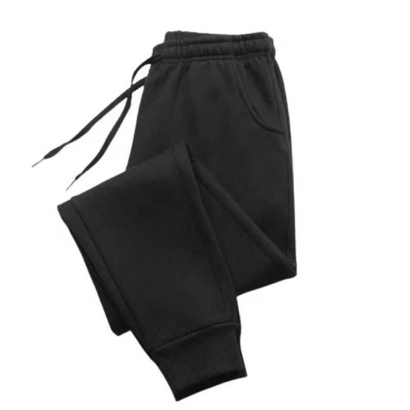 Calça De Moletom Masculina e Feminina Unissex Tecido Peluciado Ideal Para Inverno Cinza Pretae Chumbo