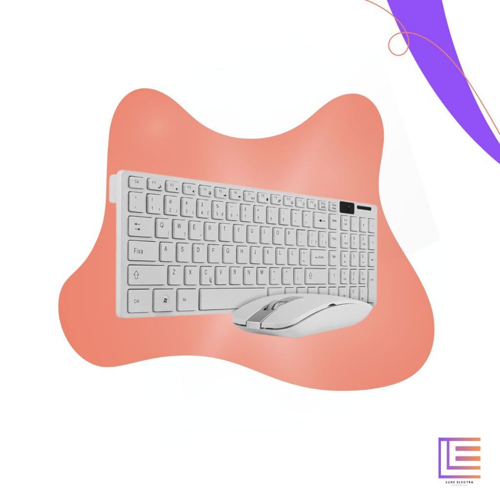 Kit Teclado E Mouse Sem Fio Wireless Para Computador Pc Notebook Envio Imediato em Oferta na Shopee