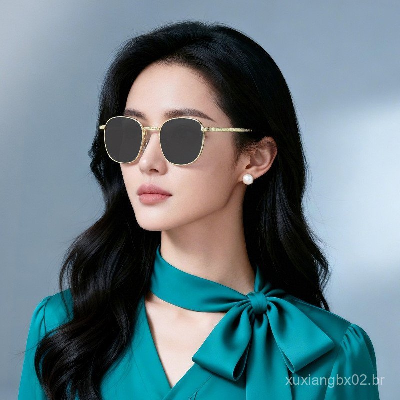 Óculos de sol com proteção UV, óculos de sol redondos, óculos de sol com armação de metal, óculos de sol da moda