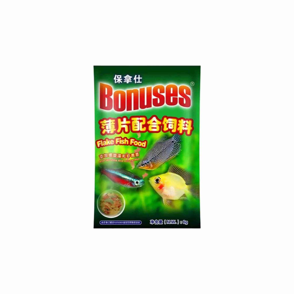 Ração Porpoise Bbonuses Flake Fish Food 6g Mini Flocos