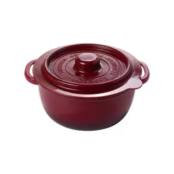 Pote Panelinha Hermético Supreme Vermelho 440 ml Mini Caçarola Ramekin Plástico Redondo Plasútil