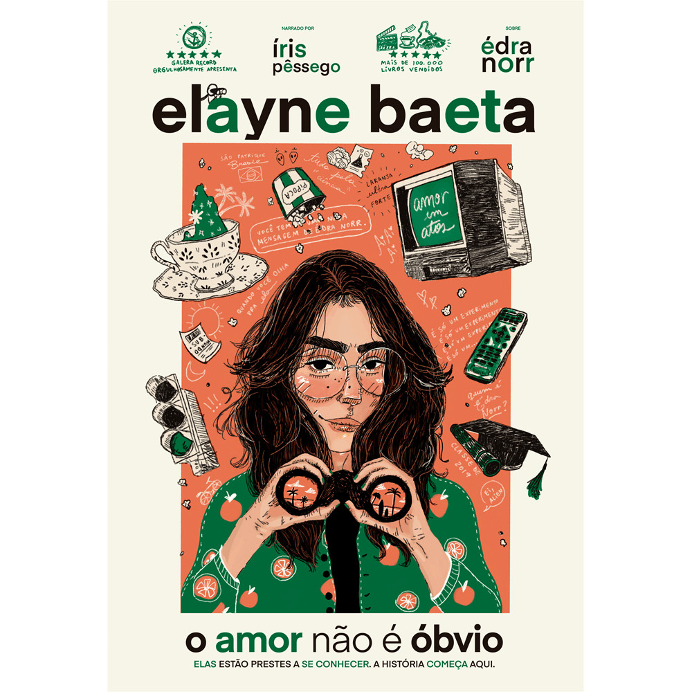 Capa do livro Livro - O amor não é óbvio - Edição especial - por Elayne Baeta - Editora Galera -