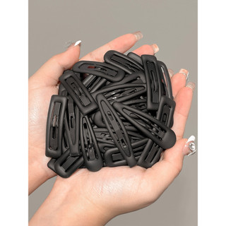 Simples preto fosco grampo de cabelo feminino cabeça traseira arranjo de cabelo quebrado ferramenta útil franja lateral