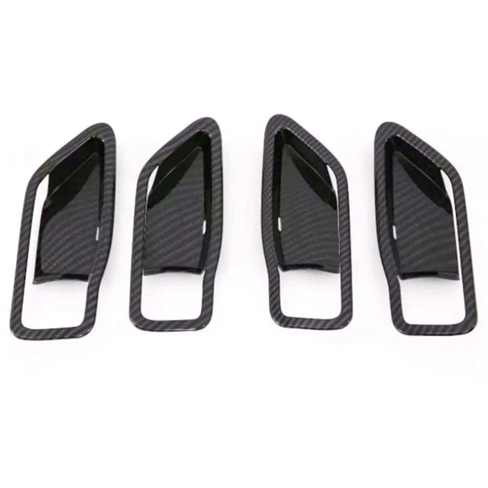 4 Pçs/set Interior Do Carro Maçaneta Da Porta Quadro Decalque Adesivos Para Toyota Corolla 2019 2020 Estilo De Fibra Car