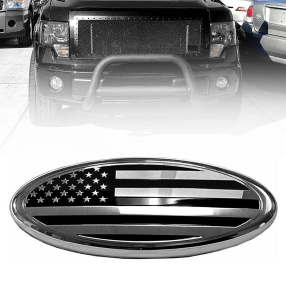 9 Polegada Grade Dianteira Do Carro Emblema Adesivo Para Ford F150 F250 F350 Explorer Bagageira Bandeira Dos Eua Oval Lo