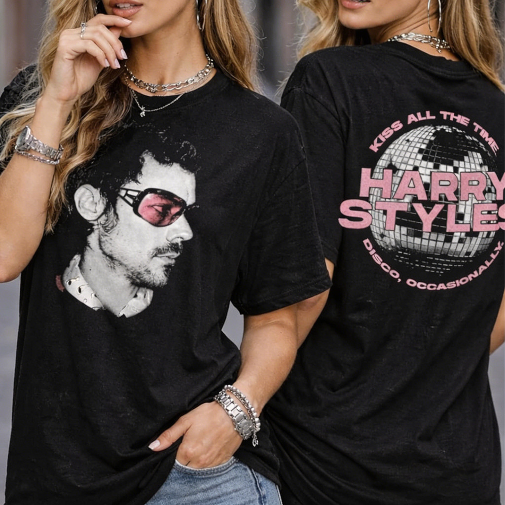 Camiseta Feminina Harry Styles Tour 2026 Estampada Estilosa Confortável Divertida Atemporal Moda Casual