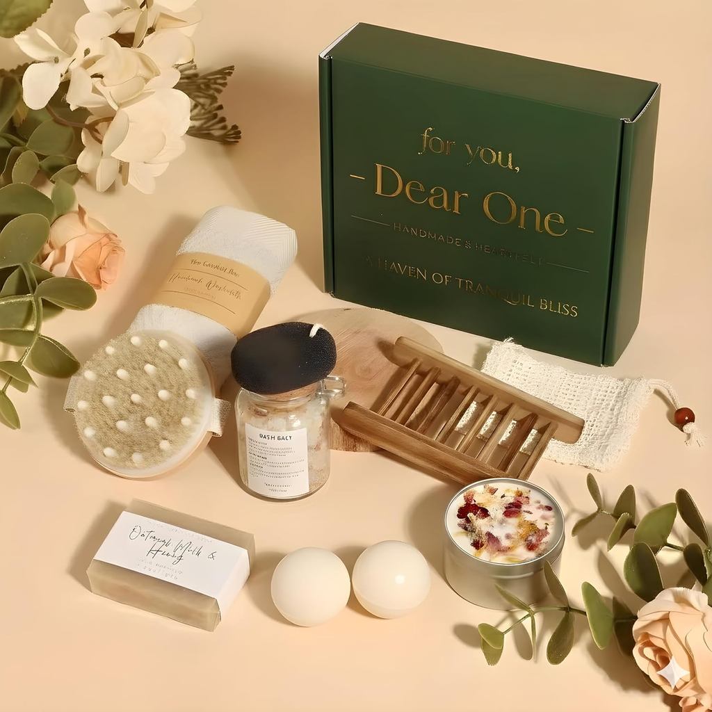 Presentes de Spa para Mulheres, Cesta de Presentes para Mulheres – Conjunto de Luxo de 10 Peças para Cuidados Pessoais d