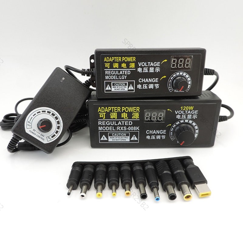 Adaptador De Fonte De Alimentação Ajustável 24W 48W 220v AC Para DC 3V 6V 8V 12V 9V 10V 5V 24V 12V-24V 1A 2A 3A BR23B2