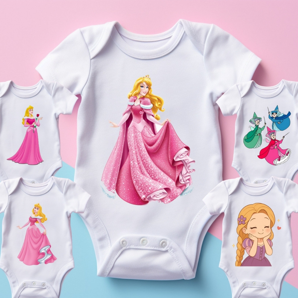 Body Bela Adormecida Princesa Personalizado | Roupinha Criativa para Bebê ! Preço baixo