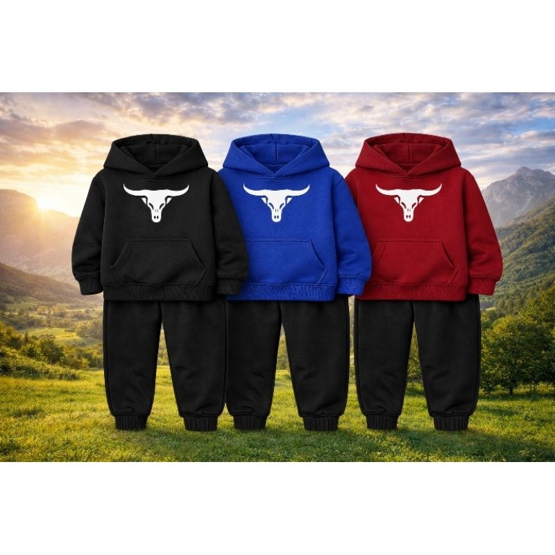 Conjunto Moletom Infantil Country Boi Texas Canguru + Calça Moletom Quentinho Envio Rapido
