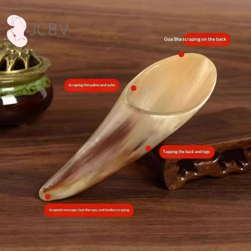 [JCBV] 1/2 Unidades Chifre De Búfalo Natural Sem Estresse Ferramenta De Massagem Guasha Gua Sha Massageador Placa De Ras