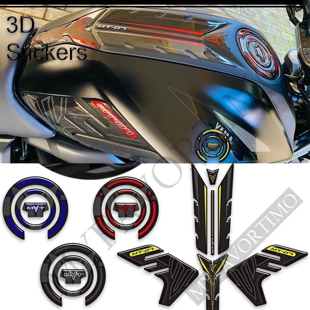Motocicleta Para Yamaha MT07 MT 07 SP-07 2018 2019 2020 Tanque Almofada Apertos Adesivos Decalques Protetor Gás Combustí