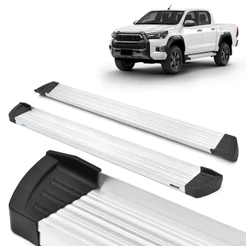 Estribo Slim Hilux 2016/... Cabine Dupla Natural