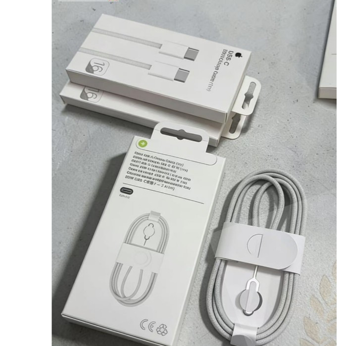 Cabo Tipo C Tipo C Nylon Trançado Carga Rápida 60W PD Turbo iPhone 15 Samsung S24 S25(Original)