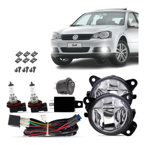 Kit Farol Auxiliar Neblina Milha Gol Polo Fox Golf Voyage