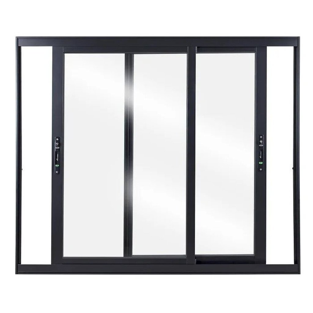 Janela de Aluminio de Correr 120x200cm 2 Folhas com Vidro Liso