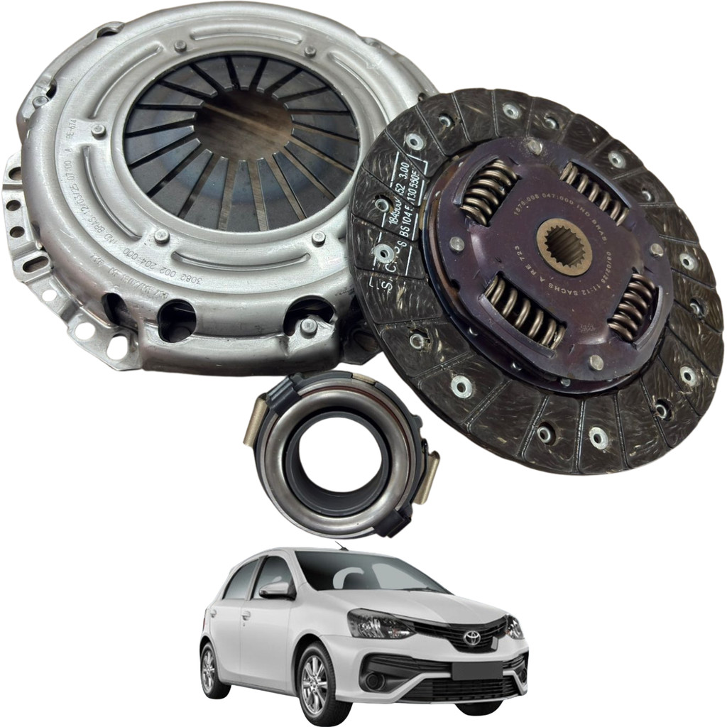 Kit Embreagem SACHS para Etios 1.3 1.5 16V 2013 até 2021 3000001340