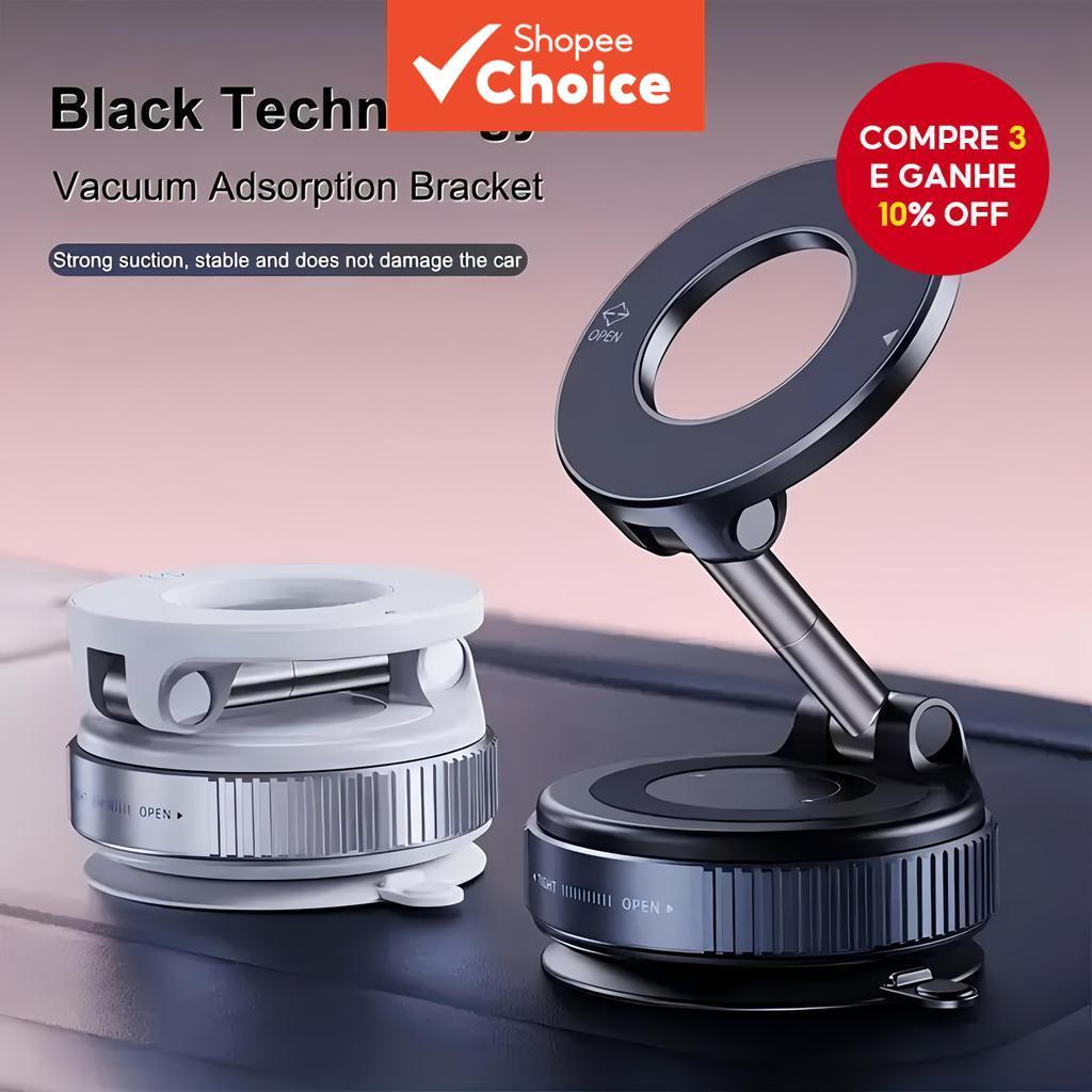 Suporte Magnético Para Telefone Celular De Mesa 360 Giratório Dobrável