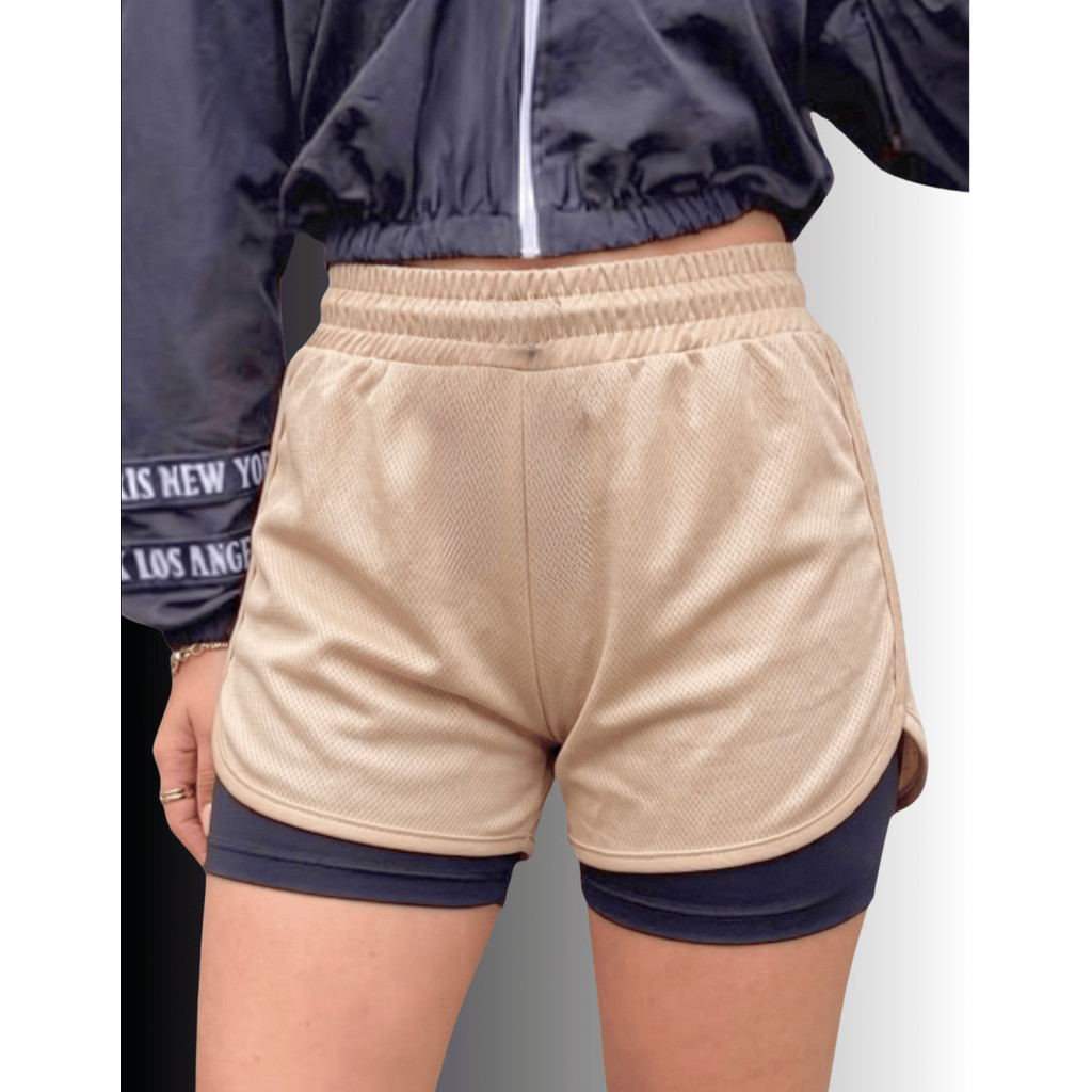 Short Fitness Com Bolso Zero Transparência Shorts Curto Tecido Poliamida Shorts Feminino Academia