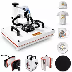 Prensa Térmica Sublimação 6 em 1 38x29cm Plana Camiseta Canecas Boné Prato 220v
