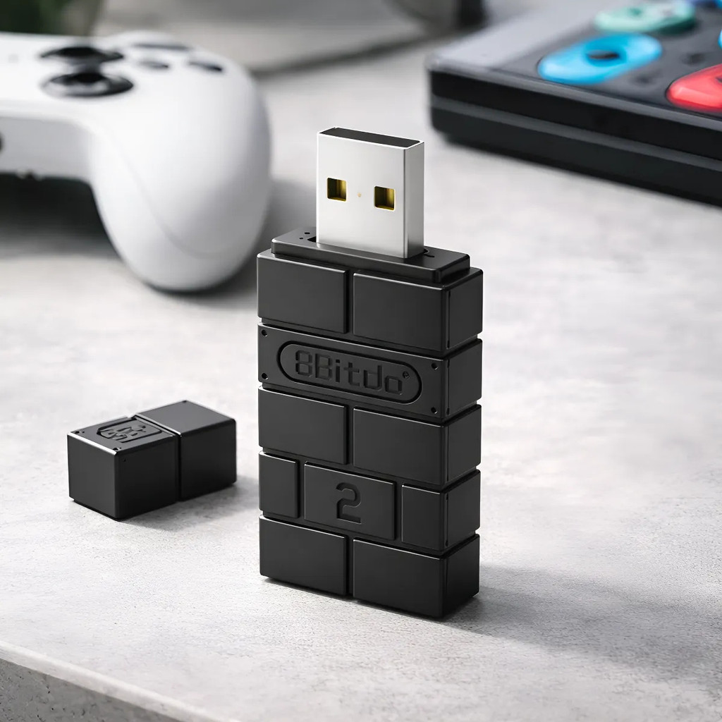 Adaptador 8bitdo Usb Wireless V2 - Conecte Controle Xbox, Ps5, Ps4 No Nintendo Switch e Pc