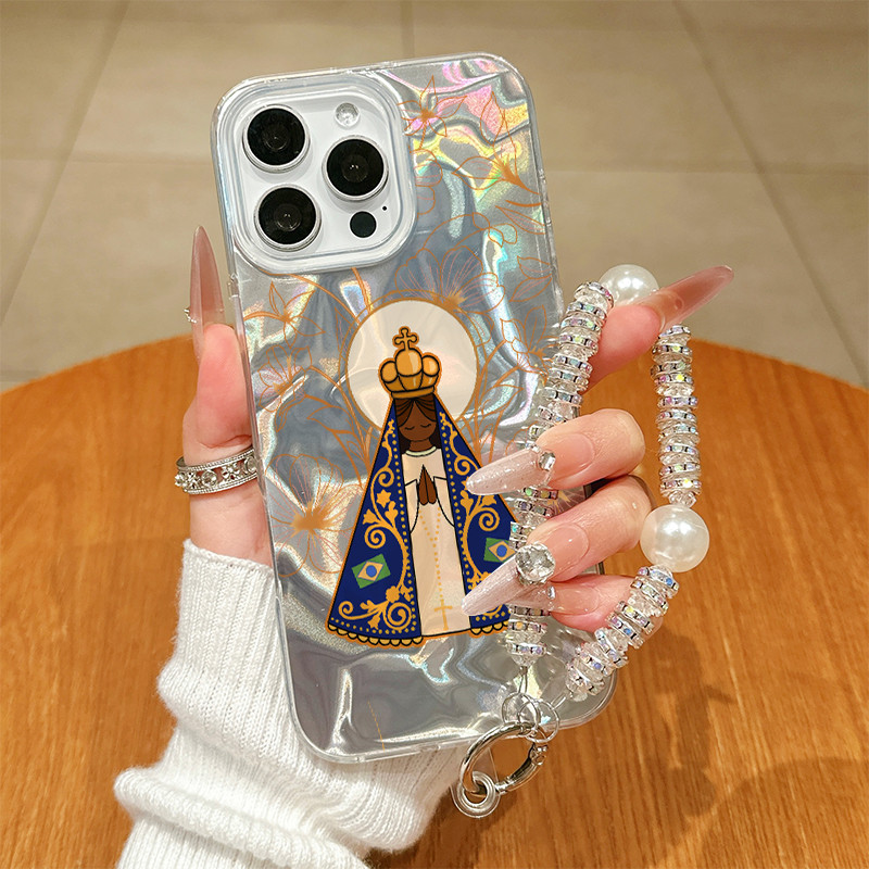 Capa Para Samsung S24 Plus S23 FE S23Ullta S21 S22 S20 A56 A55 A54 A16 A15 A35 Ondas De Água Deus Abençoe Caso De Telefo