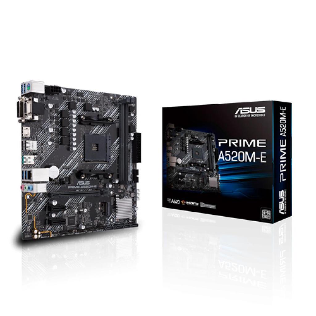 Placa Mãe Asus Prime A520M-E, Chipset A520, AMD AM4, mATX, DDR4, 90MB1510-C1BAY0