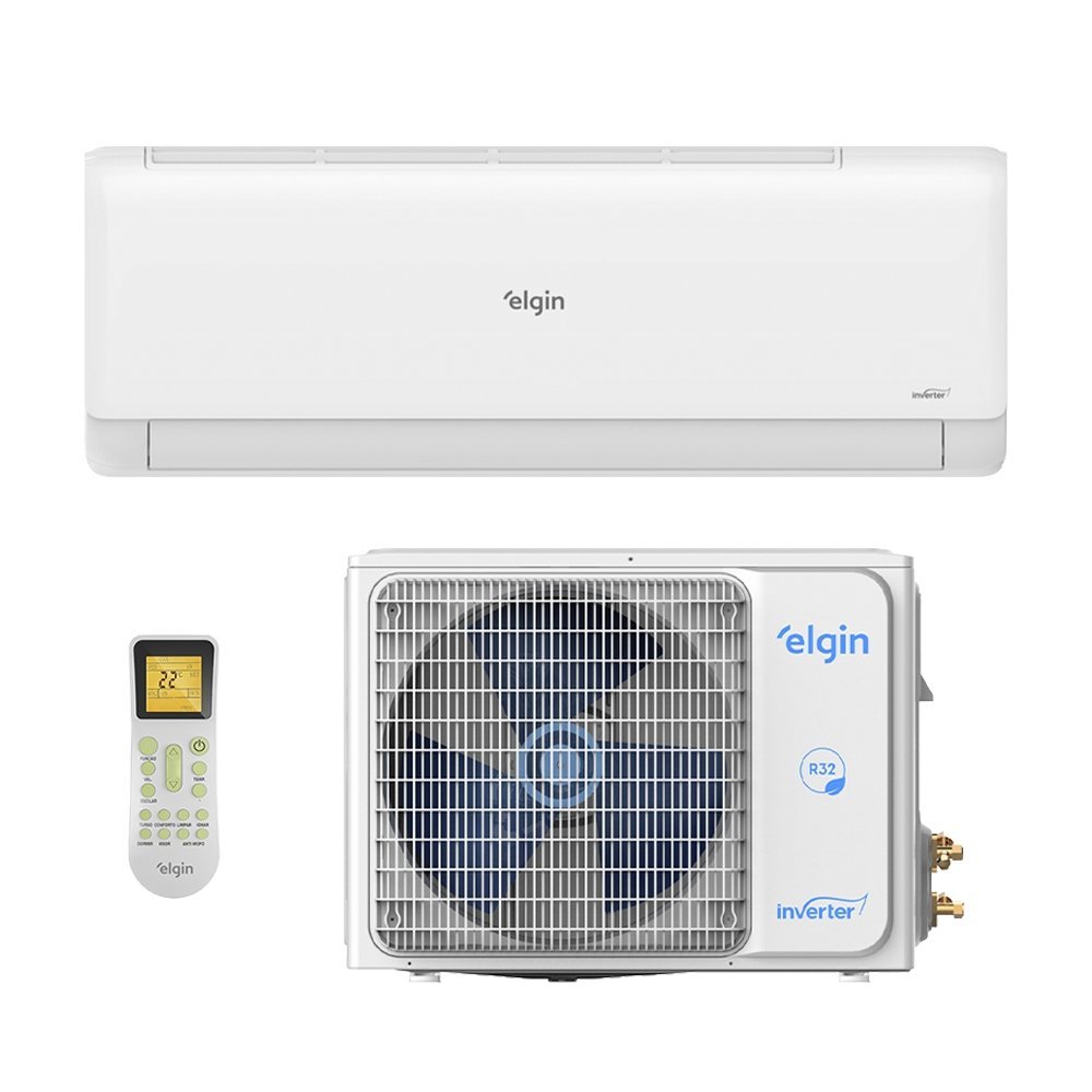 Imagem Ar Condicionado Elgin 12000 BTUs 45HJFE12C2CF - Inverter Eco III, Wi-Fi, Interno + Externo Frio 220V