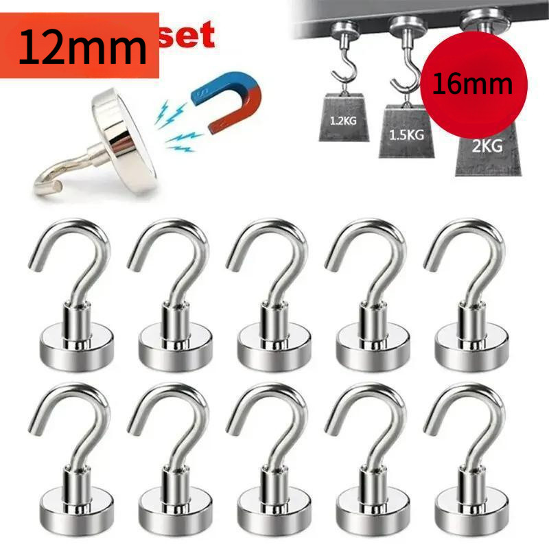 Ganchos Magnéticos Fortes-Armazenamento Multifuncional Com Suporte De Carga Para Casa , Cozinha , Bar