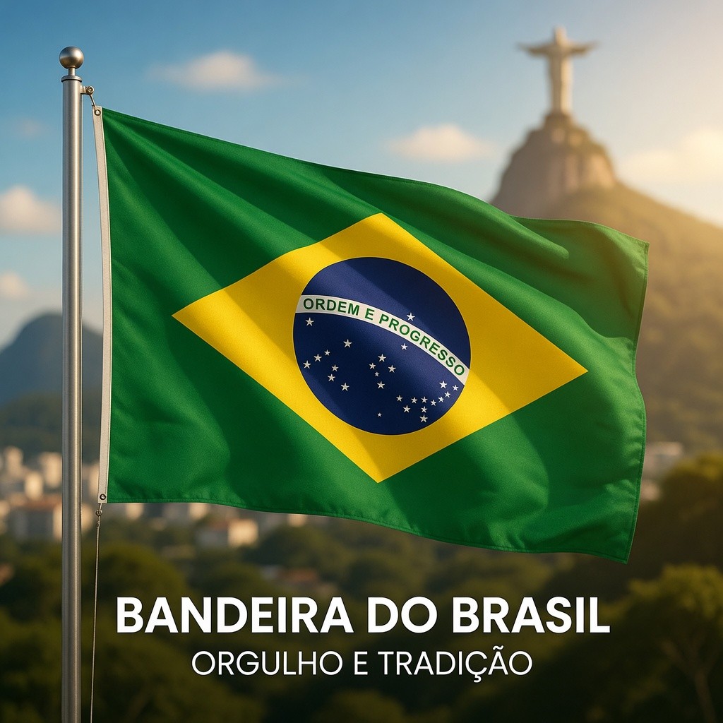 Bandeira do Brasil 1,50x0,90 Grande Copa do Mundo Poliéster Resistente Para Torcida e Decoração
