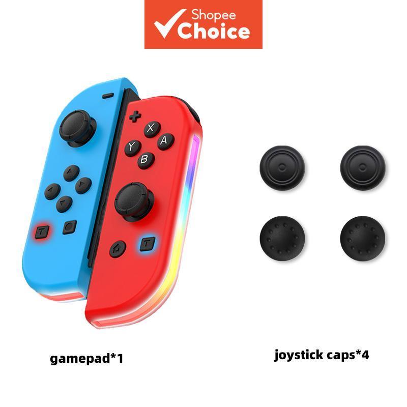Joycon Gamepad para Nintendo Switch, Joy Game Controllers para Switch OLED Lite, Joystick com Acorde de RGB e Sensor de