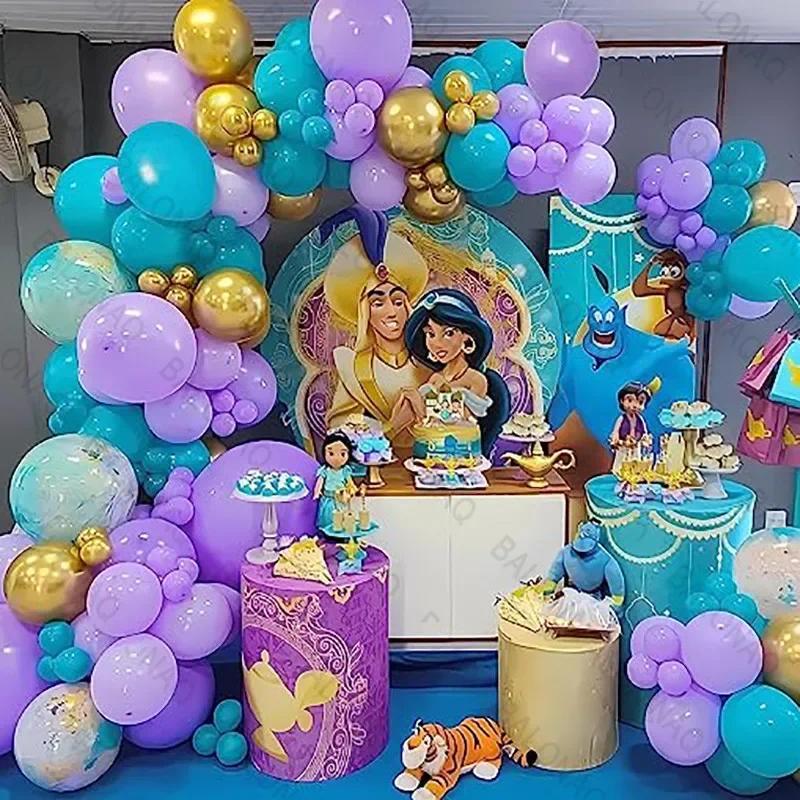 88 Pçs Aladdin Jasmim Princesa Folha Balão Feliz Aniversário Fontes De Festa Decoração Chá De Bebê Crianças Meninas Faov