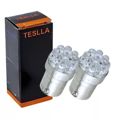 PAR LAMPADA LED 24V 1 POLO 5W LUZ VERMELHO AUTOMOTIVO CARRO CAMINHAO UNIVERSAL PARA SCANIA - TESLLA