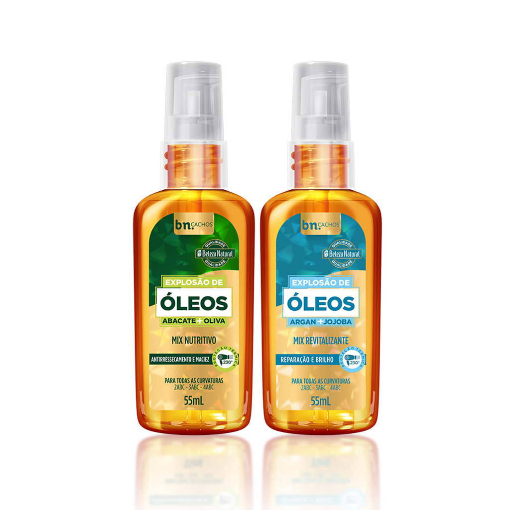 Kit Óleos Explosão Abacate e Oliva + Jojoba e Argan bn.Cachos