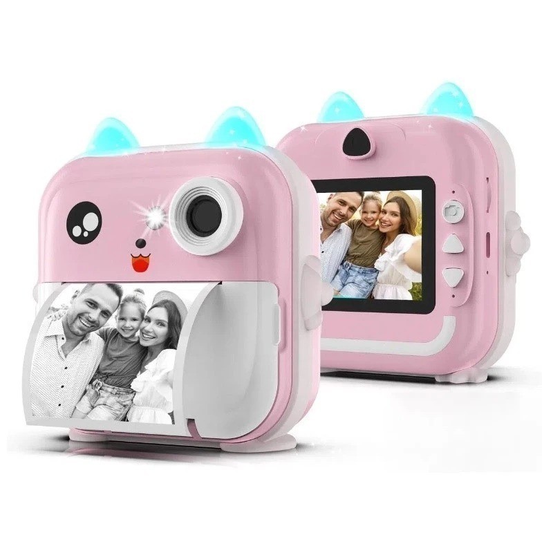 Mini Impressora Térmica Câmera de Fotos e Vídeo Infantil Câmera Digital Brinquedo Educacional para Crianças Meninos Meni