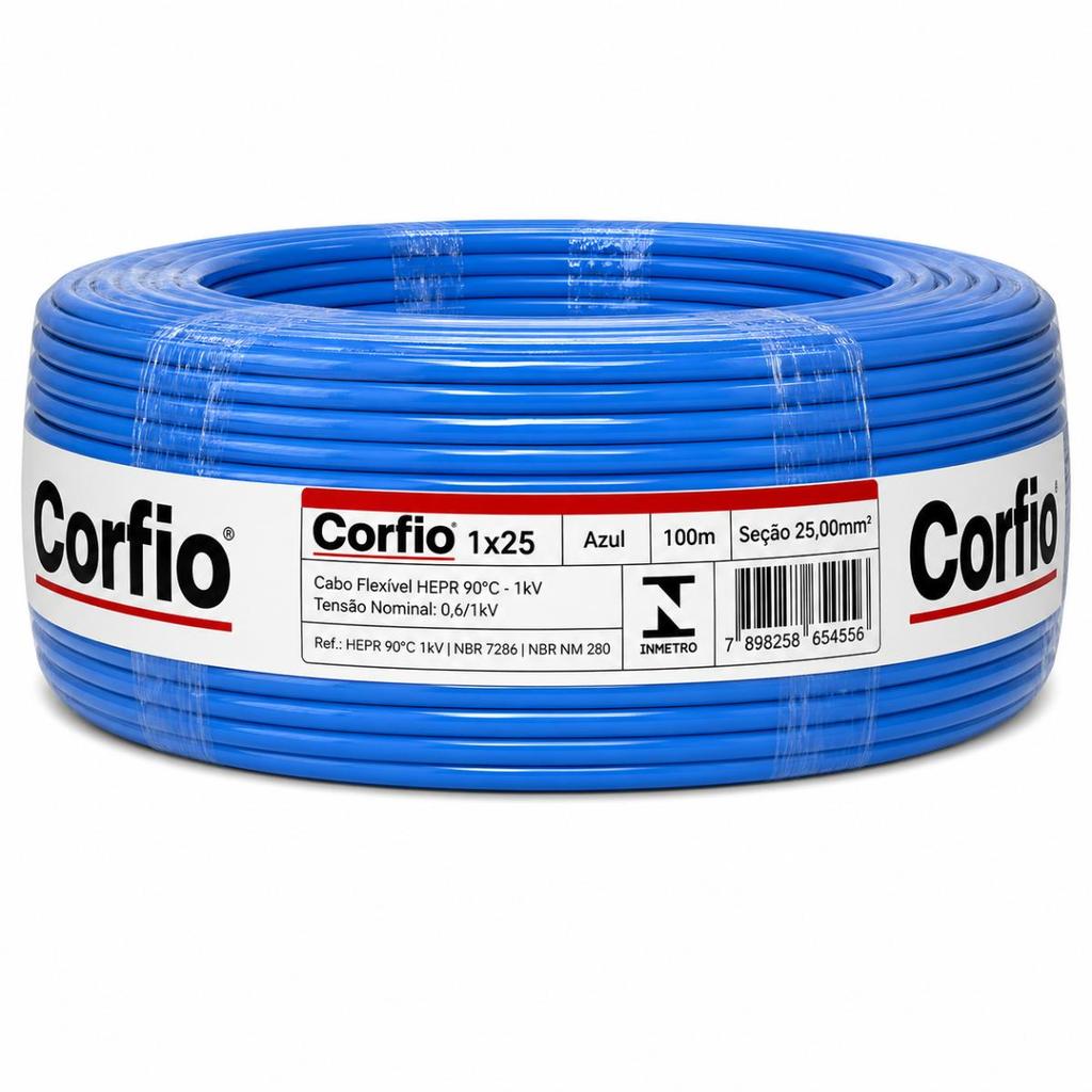 Cabo Flexível 25mm² 1kV HEPR Corfio 100m C100
