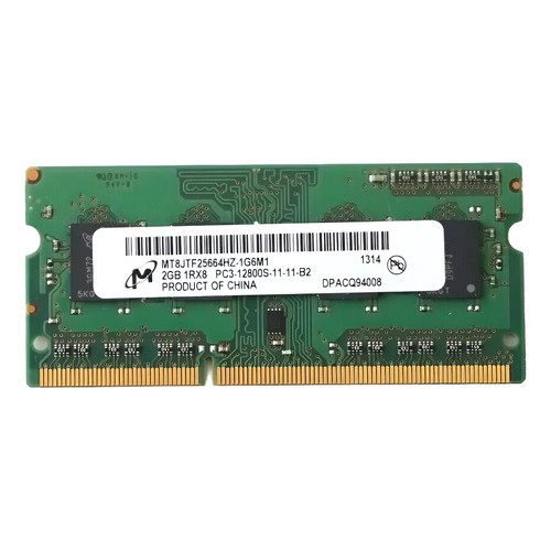 Memória Notebook 2gb Ddr3 Pc3-12800s  Mt8jtf25664hz-1g6m1 Micron