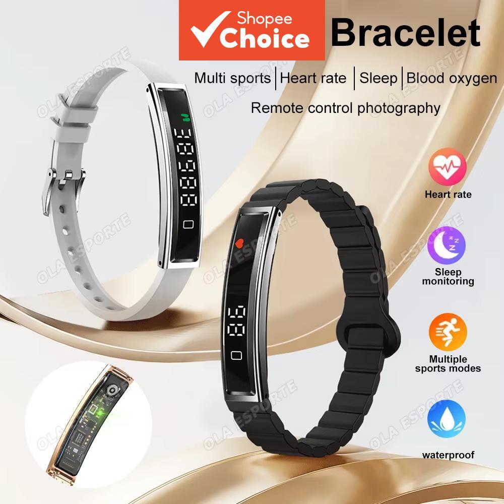 Pulseira Inteligente Unissex Tela LED Rastreador de Sono Saúde Monitoramento Fitness À Prova D'Água Conexão Bluetooth