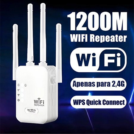 Repetidor WiFi 1200Mbps 2.4Ghz Bivolt 110V 220V Amplificador