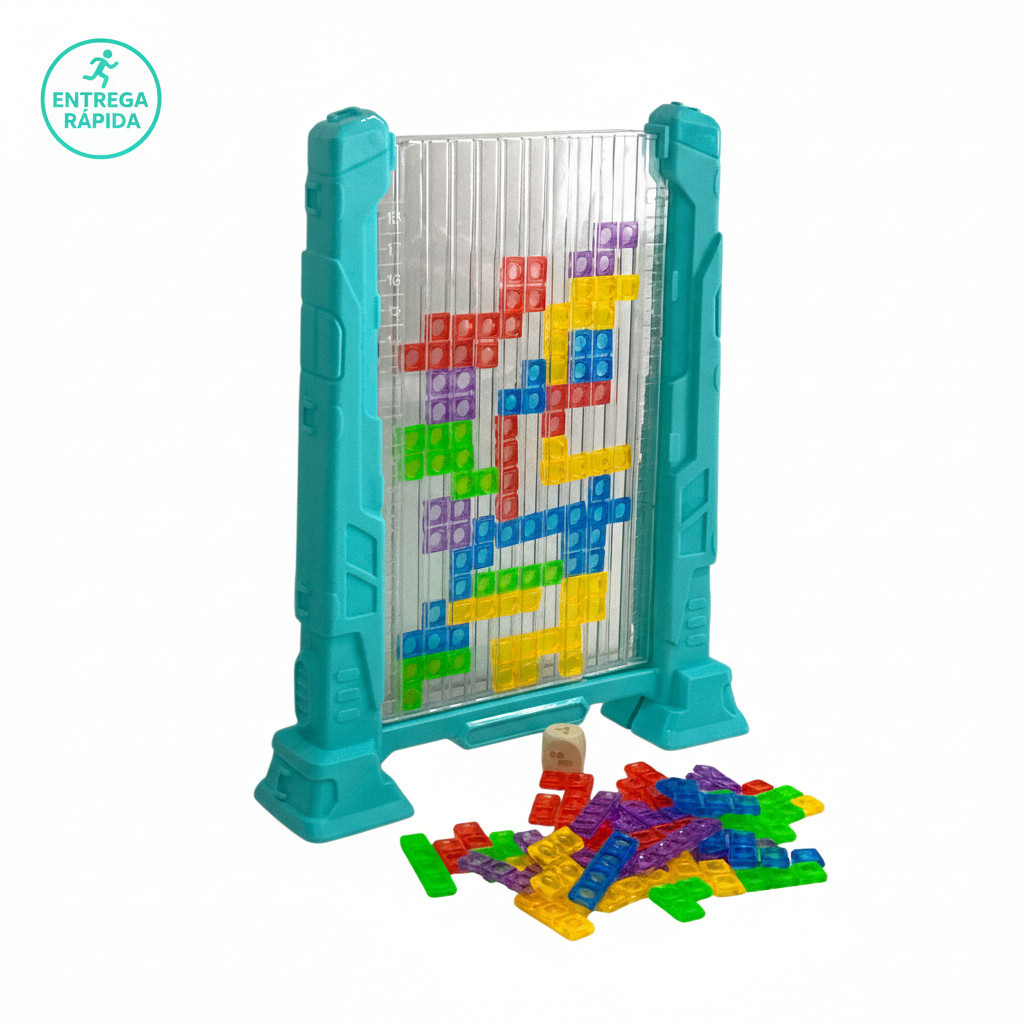 Jogo de Montar Blocos Deslizantes com Painel Vertical Brick Game